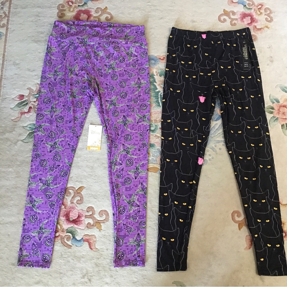 NWT Nightmare Before Christmas Leggings+NWT Black Cat Leggings